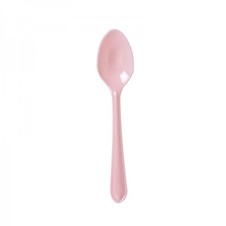 CUCHARA PLASTICO ROSA 10 U.