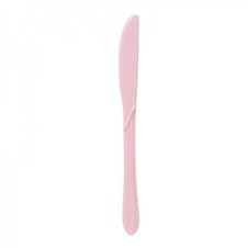 CUCHILLO PLASTICO ROSA 10 U.