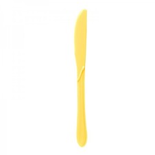 CUCHILLO PLASTICO AMARILLO 10 U.